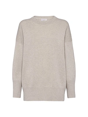 Cashmere Sweater with Shiny Detail