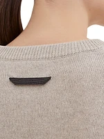 Cashmere Sweater with Shiny Detail