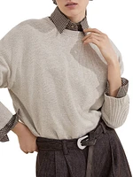 Cashmere Sweater with Shiny Detail