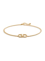 Vlogo Signature Chain Belt with Crystals