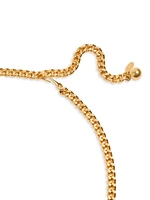 Vlogo Signature Chain Belt with Crystals