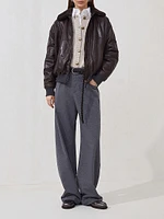 Virgin Wool Cashmere and Silk English Rib Cardigan