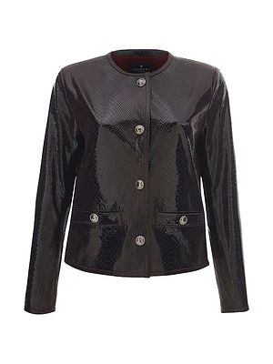 Metis Suede Python Printed Jacket