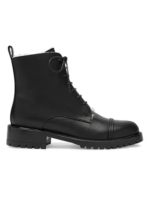 Miller Leather with Shearling Lining Combat Boots