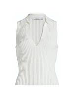 Kenzie Sleeveless Polo Knit Top