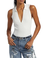 Kenzie Sleeveless Polo Knit Top