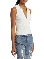 Kenzie Sleeveless Polo Knit Top