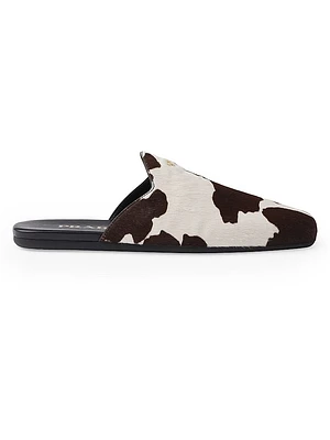 Printed Leather Mules