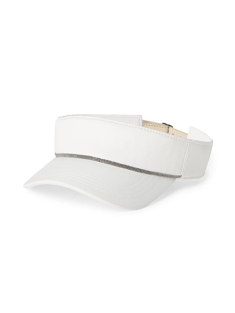 Nylon Visor Hat with Shiny Band