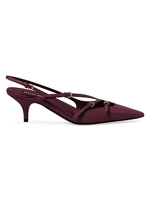 Patent Leather Slingbacks with Buckles