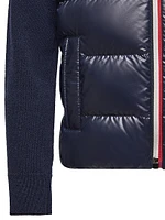 Little Boy's & Down-Filled Cardigan Wool
