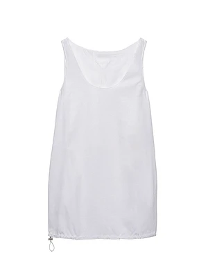 Reversible Cotton Jersey and Re-Nylon Mini-Dress