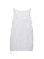 Reversible Cotton Jersey and Re-Nylon Mini-Dress
