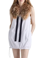 Reversible Cotton Jersey and Re-Nylon Mini-Dress