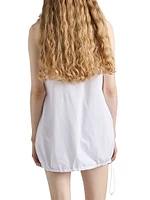 Reversible Cotton Jersey and Re-Nylon Mini-Dress