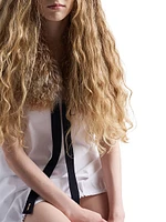 Reversible Cotton Jersey and Re-Nylon Mini-Dress