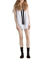 Reversible Cotton Jersey and Re-Nylon Mini-Dress