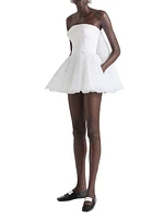 Mini Strapless Dress Lace with Cape