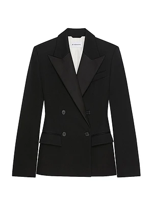 Jacket Wool with Satin Collar