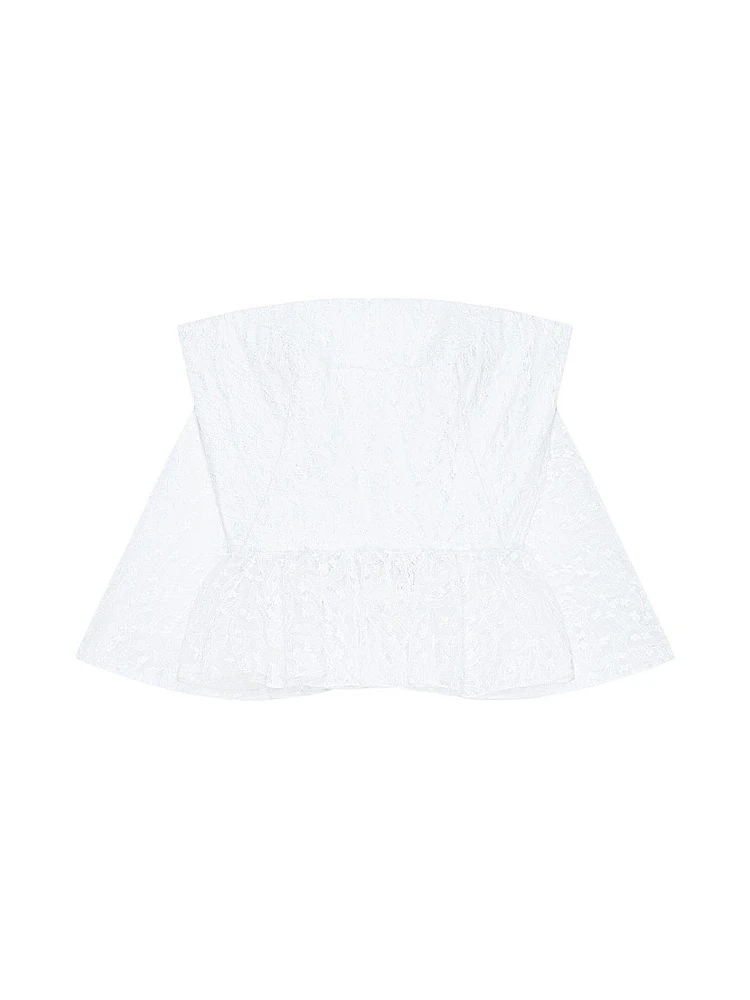 Strapless Top Lace with Cape