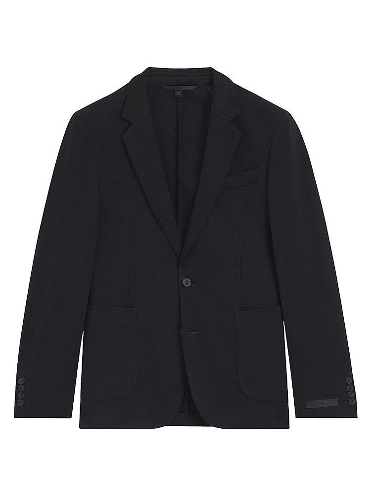 Beckham x Boss Blazer a Melange Cotton Blend