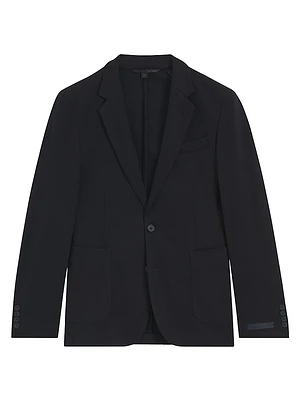 Beckham x Boss Blazer a Melange Cotton Blend