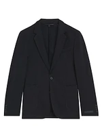 Beckham x Boss Blazer a Melange Cotton Blend