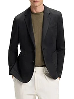 Beckham x Boss Blazer a Melange Cotton Blend
