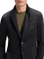 Beckham x Boss Blazer a Melange Cotton Blend