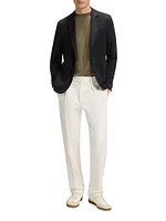 Beckham x Boss Blazer a Melange Cotton Blend