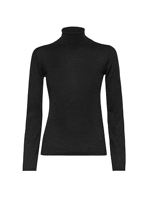 Cashmere and Silk Lightweight Turtleneck Sweater