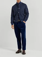 Stretch Cotton Chevron Flannel Slim Fit Shirt