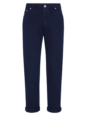 Garment Dyed Comfort Lightweight Denim Traditional Fit Five Pocket Jeans