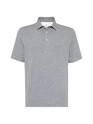 Cotton Jersey Polo with Shirt Style Collar