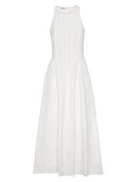 Viscose and Linen Fluid Twill Dress