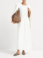 Viscose and Linen Fluid Twill Dress