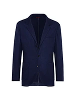 Cashmere Jersey Blazer with Patch Pockets