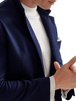 Cashmere Jersey Blazer with Patch Pockets