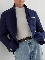Cashmere Jersey Blazer with Patch Pockets