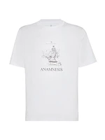 Cotton Jersey Crew Neck T-Shirt with Print
