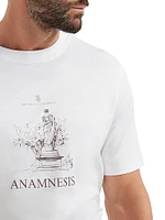 Cotton Jersey Crew Neck T-Shirt with Print