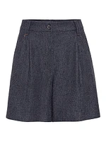 Virgin Wool Flannel Baggy Shorts
