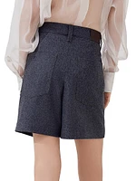 Virgin Wool Flannel Baggy Shorts