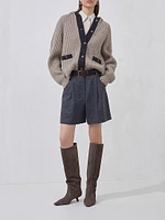 Virgin Wool Flannel Baggy Shorts