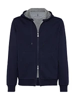 French Terry Double Cloth Hooded Sweatshirt