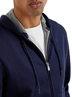 French Terry Double Cloth Hooded Sweatshirt