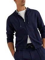 French Terry Double Cloth Hooded Sweatshirt