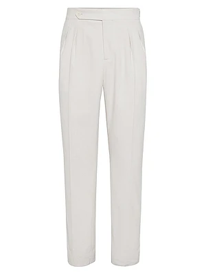 Sea Island Cotton Narrow Wale Corduroy Tuxedo Trousers
