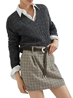 Mohair, Cotton and Wool Dazzling Cable Sweater