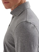 Cotton Jersey Long Sleeve Polo Shirt